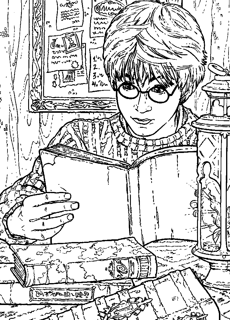 Plansa de colorat cu Harry Potter 184 95